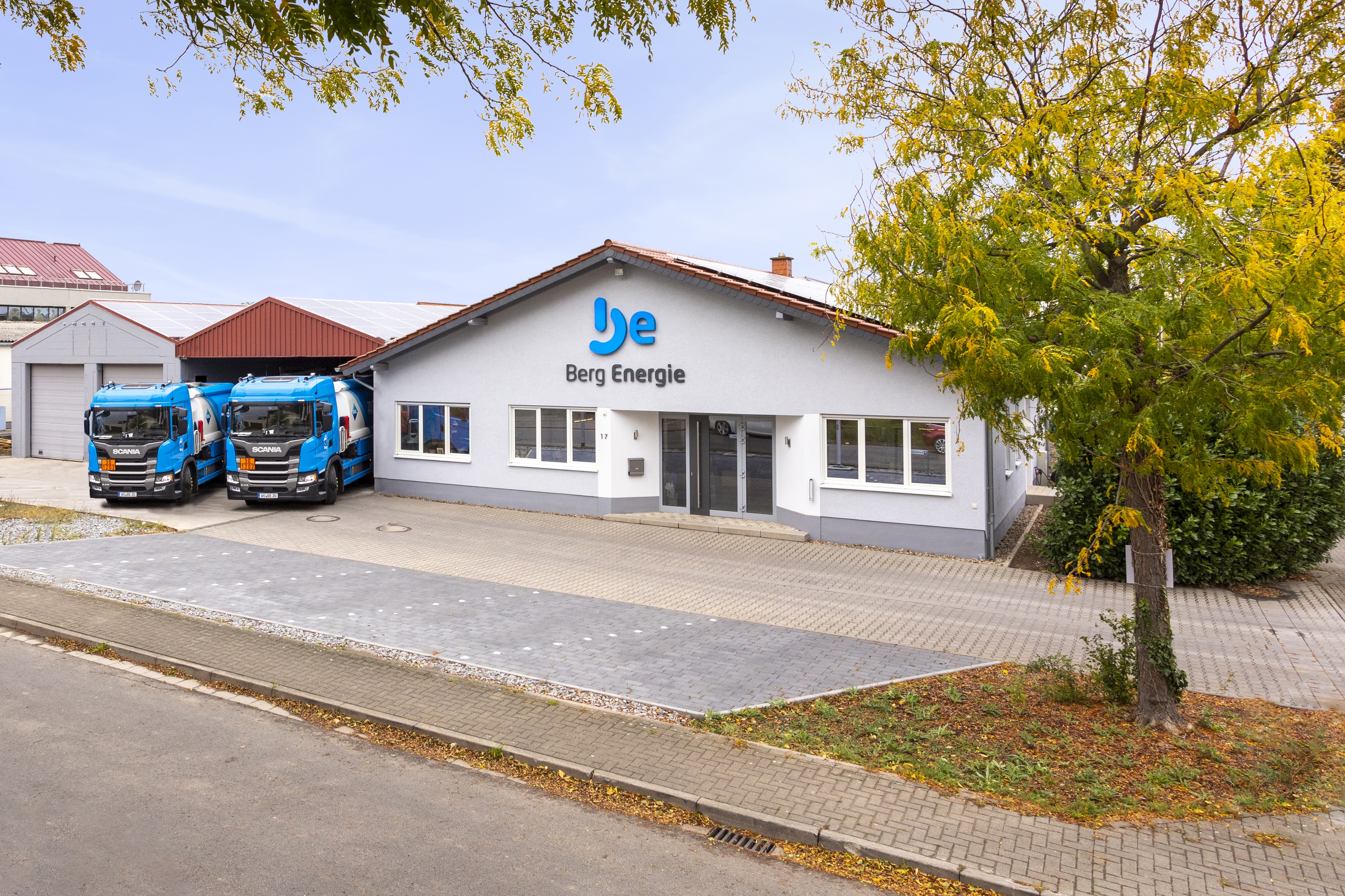 Firmengelände von Berg Energie von vorne